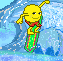 Emoticon, gifs animado, smiley de  surf, surfistas
